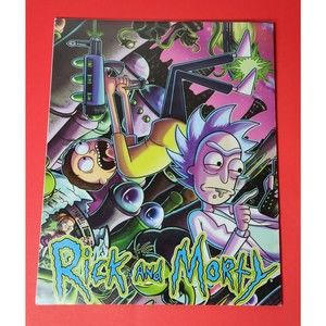 Rick and Morty Cartoon Poster 8X10 in. Animation Paper Weight Chaos Print